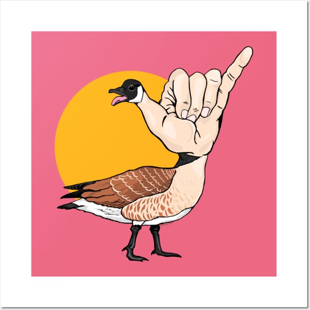 Hang Loose Goose Wall Art by GnarbageClub